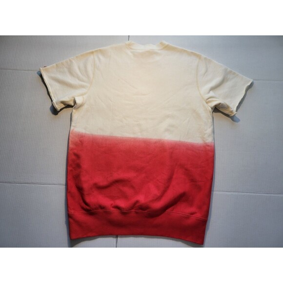 Undefeated 5 Strikes Logo White Red Ombre  Pullover Short Sleeve Sweater Mens L. - Picture 4 of 8